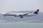 Lufthansa, D-AIHU, Airbus A340-642, msn: 848, 18.April 2014, HKG Hong Kong.