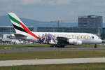 Emirates Airbus A380-861 A6-EOT, cn(MSN): 204,  Paris Saint-Germain Football Club  Jan-Juni 2016,
Frankfurt Rhein-Main International, 22.05.2016.
