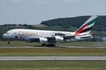 Emirates Airbus A380-861 A6-EER, cn(MSN): 139,  United for Wildlife ,
Wien Schwechat, 23.08.2017.