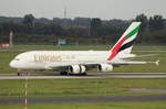 Emirates, A6-EUB, MSN 0213, Airbus A 380-861, 03.10.2017, DUS-EDDL, Düsseldorf, Germany 
