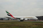 Emirates, A6-EDF, MSN 0007,Airbus A 380-861,13.01.2018, FRA-EDDF, Frankfurt, Germany 