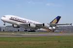 Singapore Airlines Airbus A380-841 F-WWSG c/n 45. Wird 9V-SKJ in XFW Hamburg Finkenwerder ,am 27,08,09