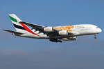Emirates, Airbus A380-861 A6-EOB, cn(MSN): 164,  Expo 2020 Orange ,
Zürich-Kloten Airport, 21.01.2020.