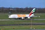 A380, A6-EOB, Emirates, Düsseldorf, 12.3.2020