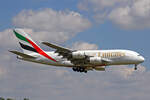 Emirates Airlines, A6-EEG, Airbus A380-861, msn: 116, 10.Juli 2022, ZRH Zürich, Switzerland.