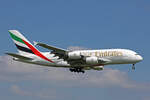 Emirates Airlines, A6-EUD, Airbus A380-861, msn: 216, 03.Mai 2023, ZRH Zürich, Switzerland.