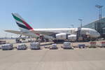 A6-EOL, Emirates, Airbus A380-861, Serial #: 186. Frankfurt/Main (EDDF) am 13.06.2023.