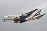 Emirates Airlines, A6-EEY, Airbus A380-861, msn: 157, 03.Juli 2023, LHR London Heathrow, United Kingdom.
