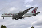 Qatar Airways, A7-APJ, Airbus A380-861, msn: 254, 03.Juli 2023, LHR London Heathrow, United Kingdom.
