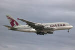 Qatar Airways, A7-APE, Airbus A380-861, 04.Juli 2023, LHR London Heathrow, United Kingdom.
