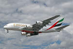 Emirates, A6-EEA, Airbus A380-861, msn: 108, 05.Juli 2023, LHR London Heathrow, United Kingdom.