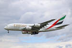 Emirates, A6-EUG, Airbus A380-861, msn: 219, 05.Juli 2023, LHR London Heathrow, United Kingdom.