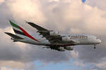 Emirates, A6-EVN, Airbus A380-842, msn: 267, 05.Juli 2023, LHR London Heathrow, United Kingdom.