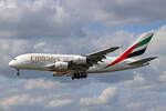 Emirates Airlines, A6-EUR, Airbus A380-842, msn: 232, 06.Juli 2023, LHR London Heathrow, United Kingdom.