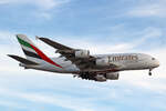 Emirates Airlines, A6-EVD, Airbus A380-842, msn: 249, 06.Juli 2023, LHR London Heathrow, United Kingdom.