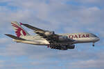 Qatar Airways, A7-APG, Airbus A380-861, msn: 193, 06.Juli 2023, LHR London Heathrow, United Kingdom.