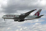 Qatar Airways, A7-APH, Airbus A380-861, msn: 197, 06.Juli 2023, LHR London Heathrow, United Kingdom.