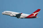 Qantas Airways, VH-OQG, Airbus A380-842, msn: 047,  Charles Ulm , 07.Juli 2023, LHR London Heathrow, United Kingdom.