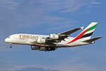 Emirates Airlines, A6-EVF, Airbus A380-842, msn: 252, 02.Juli 2025, MXP Milano Malpensa, Italy.