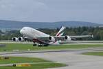 Emirates, A380, A6-EUA, 6.10.25, Zürich.