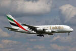 Emirates Airlines, A6-EEB, Airbus A380-861, msn: 109, 24.August 2025, ZRH Zürich, Switzerland.
