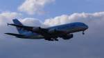 Korean Air Airbus A 380-861 HL 7615 im Landeanflug auf Frankfurt am 16.04.2012