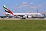 A6-EDI / Emirates / A380-861 beim Start in MUC nach Dubai (DXB) 20.05.2014