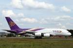 Thai A380 (Reg.: unbekannt) beim Takeoff in FRA am 08.08.2014