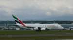 Der erste A380-861 von Emirates mit der Kennung A6-EEZ in Frankfurt am 1.9.2014