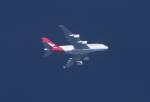 berflug A380 Qantas ber ETSN Neuburg,Germany.