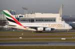 A6-EEF Emirates Airbus A380-861   zum Start am 11.12.2015 in München