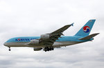 Korean Air, HL7628, Airbus A380-861, 01.Juli 2016, LHR London Heathrow, United Kingdom.
