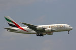 Emirates Airlines, A6-EDL, Airbus A380-861, BKK Bangkok Suvarnabhumi, Thailand.
