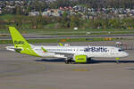 Air Baltic, YL-CSD, Bombardier CS-300, msn: 55006, 18.April 2022, ZRH Zürich, Switzerland.