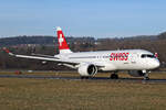 SWISS International Air Lines, HB-JCI, Bombardier CS-300, msn: 55023, 14.Januar 2024, ZRH Zürich, Switzerland.