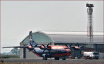 Cavok Air UR-CRJ, Antonov An-12B steht auf Maribor Flughafen MBX.