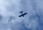 Antonow AN2, D-FOJB beim absetzen von Fallschirmsportlern in Gera (EDAJ) am 14.8.2016