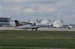 Eine ATR ATR 72-212A  der Contact Air (Lufthansa Regional) mit der Kennung D-ANFG aufgenommen am 30.05.09 am Stuttgarter Flughafen.