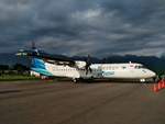 Garuda Indonesia, PK-GAL, ATR 72-600 auf dem Labuan Bajo Airport (LBJ) am 24.8.2018