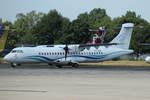 Eine ATR-72 der Balesin Island Club abgestellt bei RWL in Mönchengladbach am 25.6.15