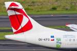 Czech Airlines CSA (OK-CSA), OK-KFO, ATR, 42-500 (Seitenleitwerk/Tail), 27.06.2015, DUS-EDDL, Düsseldorf, Germany