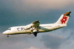 Crossair, HB-IXN, BAe Avro RJ100, msn: E3286, April 2001, ZRH Zürich, Switzerland.