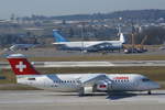 Swiss, British Aerospace Avro RJ100 HB-IXO, cn(MSN): E3284,
Zürich-Kloten Airport, 24.02.2012.