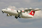 Swiss European Airlines, HB-IXO, BAe Avro RJ100, msn: E3284, 14.Juni 2008, BSL Basel - Mühlhausen, Switzerland.