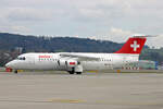 SWISS European Airlines, HB-IYW, BAe Avro RJ100, msn: E3359, 24.März 2008, ZRH Zürich, Switzerland.