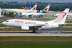 Tunisair Boeing B737-6H3 TS-IOQ, cn(MSN): 29501,
Flughafen München, 20.08.2018.