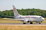Tunisair, TS-IOL, Boeing B737-6H3, msn: 29497/282,  Tozeur-Nafta , 21.Juni 2008, BSL Basel - Mühlhausen, Switzerland.