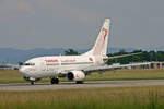 Tunisair, TS-IOR, Boeing B737-6H3, msn: 29502/816,  Tahar Haddad , 14.Juni 2008, BSL Basel - Mühlhausen, Switzerland.