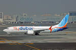 FlyDubai, A6-FKQ, Boeing B737-8MAX, msn: 61025/8722, 11.Februar 2026, DXB Dubai, VAE.