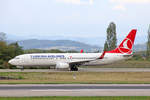 Turkish Airlines, TC-JVD, Boeing 737-8F2, msn: 42007/4900,  Şile , 03.September 2018, BSL Basel-Mülhausen, Switzerland.